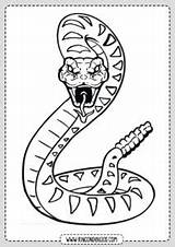 Serpiente Cascabel Serpientes Imprimir Rincondibujos 2d Sobres Goku Páginas Diseños sketch template