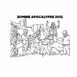 Zombie Coloring Pages Kids Pirate Apocalypse Zombies Flag sketch template