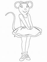 Ballerina Coloring Angelina Pages Coloringpagesabc sketch template