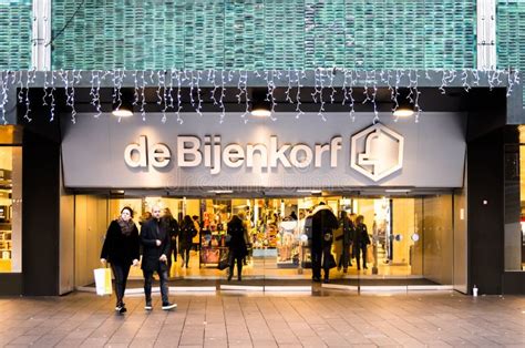 entrance   bijenkorf  eindhoven  shoppers editorial stock photo image  editoral