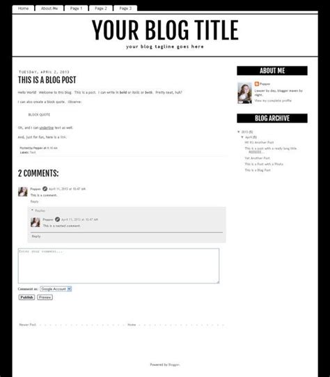 simple blog template   blogger blog youll love  stark