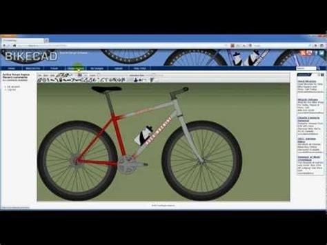 bikecad  bicycle design software     design