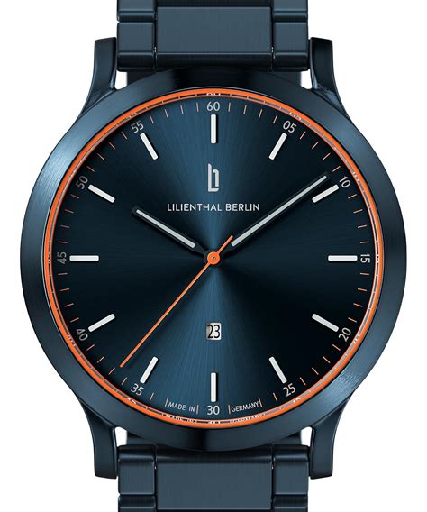huxley blue orange acero inoxidable azul todos los relojes relojes lilienthal berlin