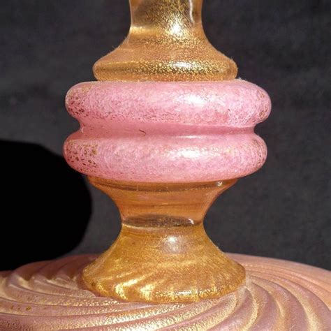 Barovier Toso Murano Pink Gold Flecks Italian Art Glass