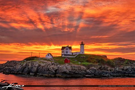 sunrise cape neddick lighthouse york maine easyhdr software hdr