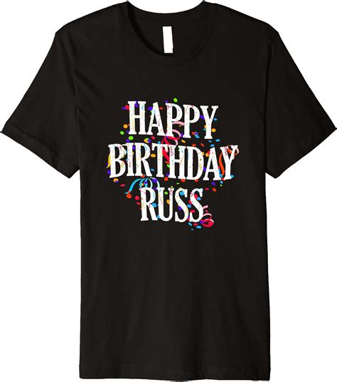 amazoncom mens happy birthday russ   boys colorful bday