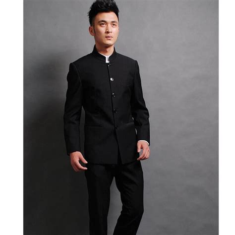 chinese wind stand collar groom men suit high quality wedding dress