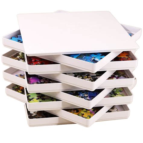 puzzle sorting trays  lid  jigsaw puzzle sorters puzzle storage