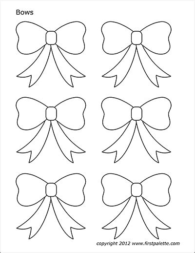 bows  printable templates coloring pages firstpalettecom