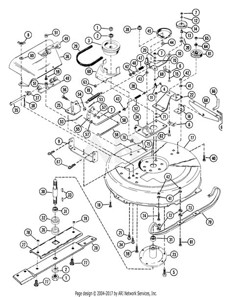 ariens    rme hp bs electric  deck parts diagram  mower