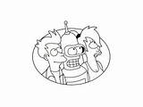 Futurama Coloring Pages Kids Color Clipart Characters Library Popular Printable sketch template