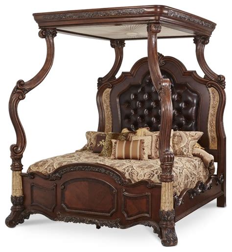 aico furniture victoria palace canopy bed  pieces