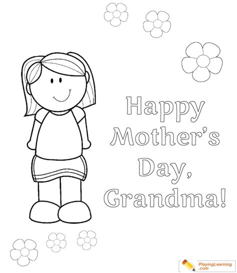 happy mothers day grandma coloring coloring pages