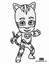 Pj Coloring Pages Masks Mask Catboy Getcolorings Color Printable sketch template