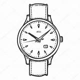 Relogio Pulso Wrist Armbanduhr Reloj Orologio Mano Schizzo Pulsera Vectorschets Polshorloge Skizzen Vektor Disegno Vettore sketch template