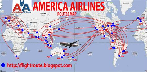 airlines american airlines routes map
