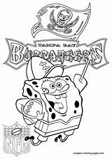 Coloring Pages Buccaneers Tampa Bay Spongebob Nfl Popular Template sketch template