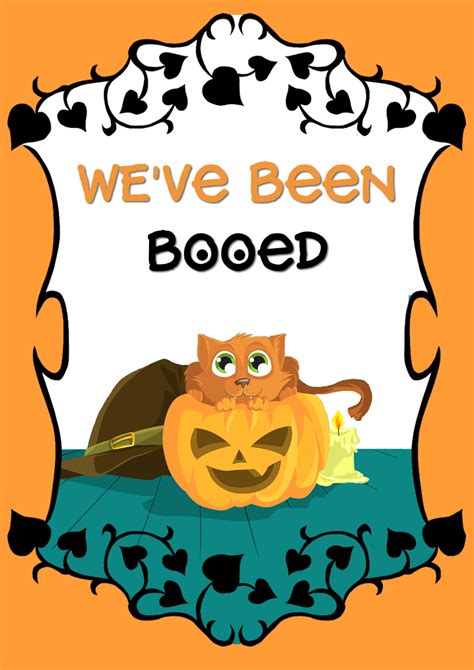 printable youve  booed poem sign