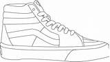 Vans Drawings Coloring Shoe Template Sketch sketch template