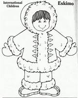 Eskimo Preschool Winter Coloring Craft Template Pages Crafts January Squish Kids Zuidpool Thema Theme Da Noordpool Polar Choose Board Kleuters sketch template