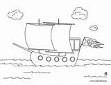 Pirate Boat Coloring Print Hellokids Color Cabral Mena Pages sketch template