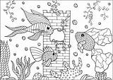 Pisces Coloring Marins sketch template