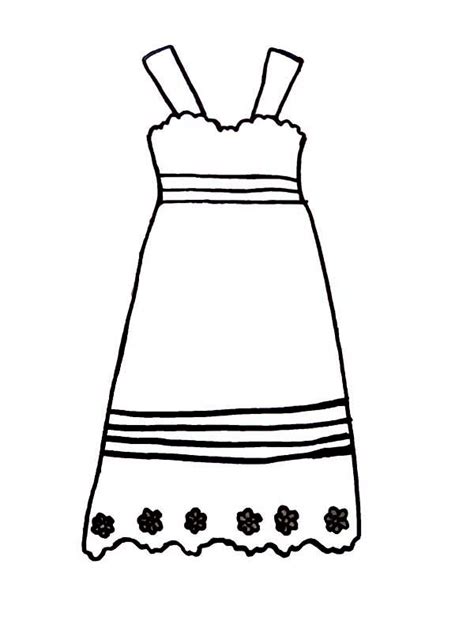 dress summer polka dot  girls printable  coloring pages randy