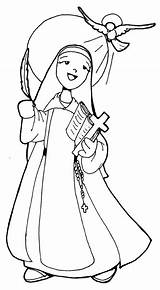 Coloring St Therese Teresa Avila Getcolorings Pages sketch template