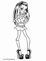 Monster High Coloring Pages Frankie Stein Ghoulfriends Colouring Draculaura Wolf Print sketch template