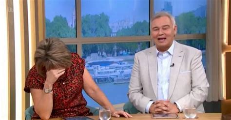 this morning hosts eamonn holmes and ruth langsford leave son red faced after making sex jokes