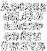 Coloring Fonts Alphabet Colorthealphabet Letters Lettering Template Letter Large Graffiti Hand Alphabets sketch template