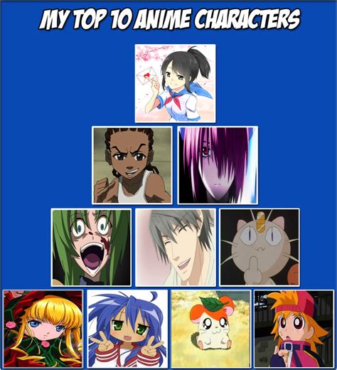 top  favorite anime characters meme  creepypastajack  deviantart