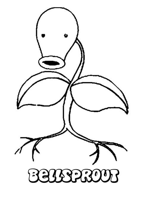grass pokemon coloring pages bellsprout   printable