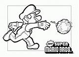 Mario Coloring Super Drawings Pages sketch template