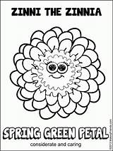 Daisy Scout Coloring Girl Pages Petal Caring Considerate Green Petals Scouts Spring Zinni Makingfriends Zinnia Printable Sheet Printables Flower Sheets sketch template