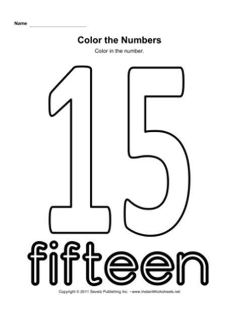 search results for numbers 13 14 and 15 kindergarten coloring pages