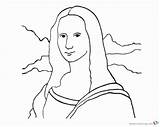 Lisa Mona Coloring Pages Getcolorings Simple Template sketch template