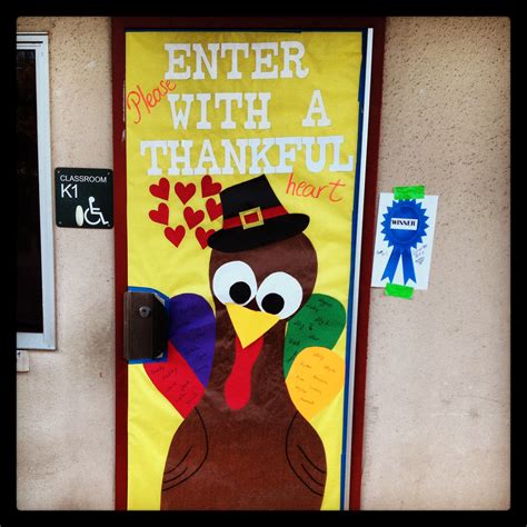 thanksgiving turkey classroom door