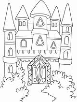 Coloring Castle Pages Flag Kids Popular sketch template