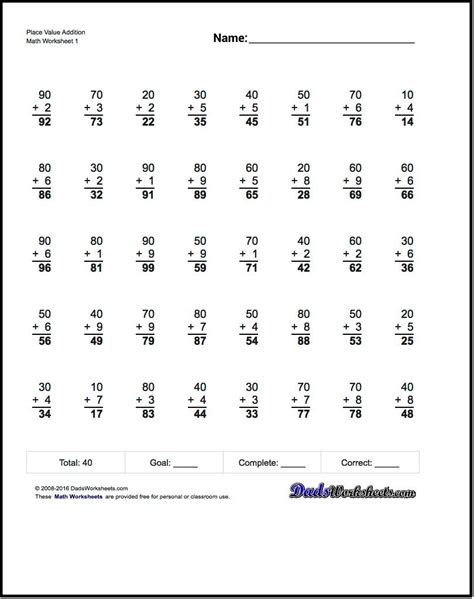 worksheets   page introduce addition math facts multiple