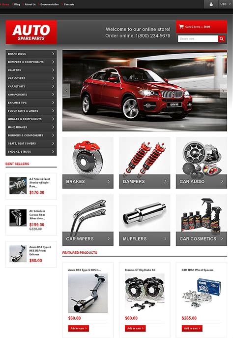 awesome ecommerce templates themes  auto parts websites