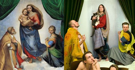 bored russians in self isolation are recreating fine art