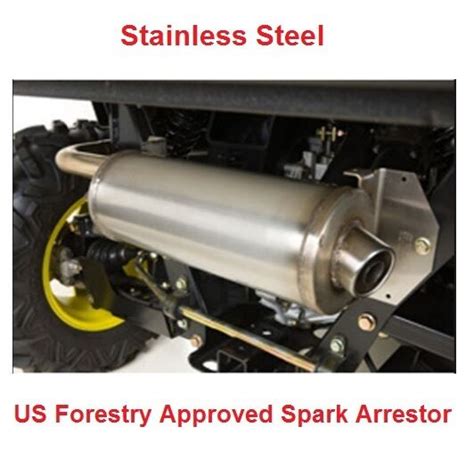 john deere    stainless steel performance muffler exhaust gator xuv  sale
