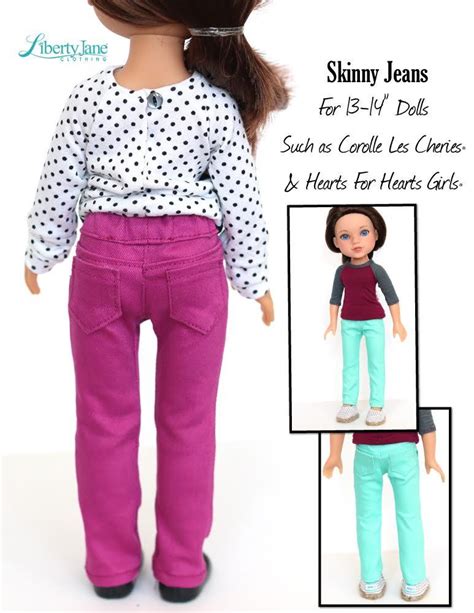 skinny jeans doll clothes pattern for hearts for hearts girls and les