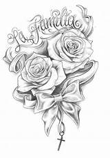 Rose Tattoos Roses Drawing Chicano Tattoo Drawings Three Vorlagen Traditional Flowers Lowrider Flower Ideen Stencils Sketches Zeichnungen Tatoo Sleeve Grey sketch template
