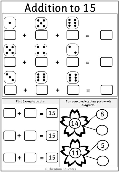year  addition worksheets  math worksheets printable learning