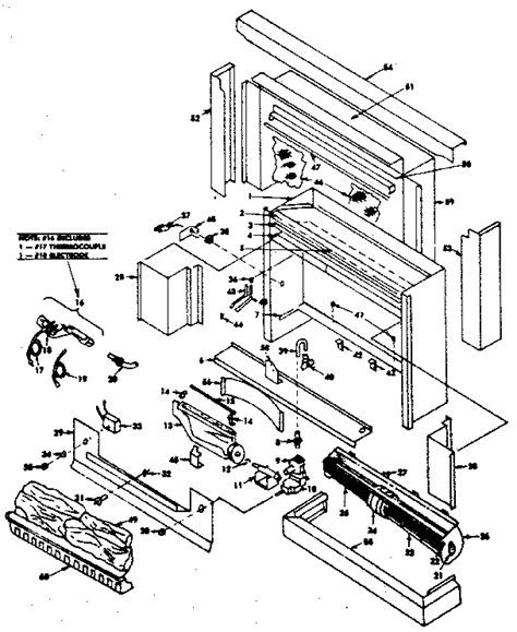 gas fireplace parts diagram wiring diagram