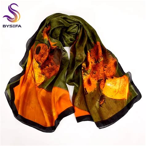 kopen goedkoop cachecol brand army green zijden sjaal gedrukt nieuwe super grote pure zijde