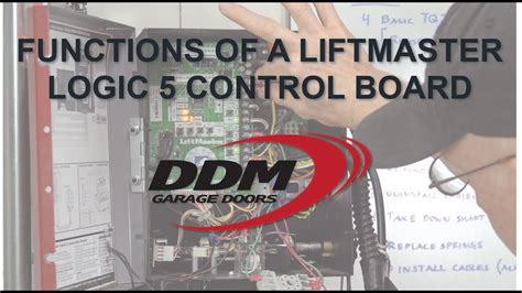 functions   liftmaster logic  control board youtube