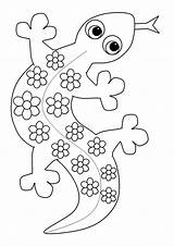 Gecko Coloring Pages Books sketch template